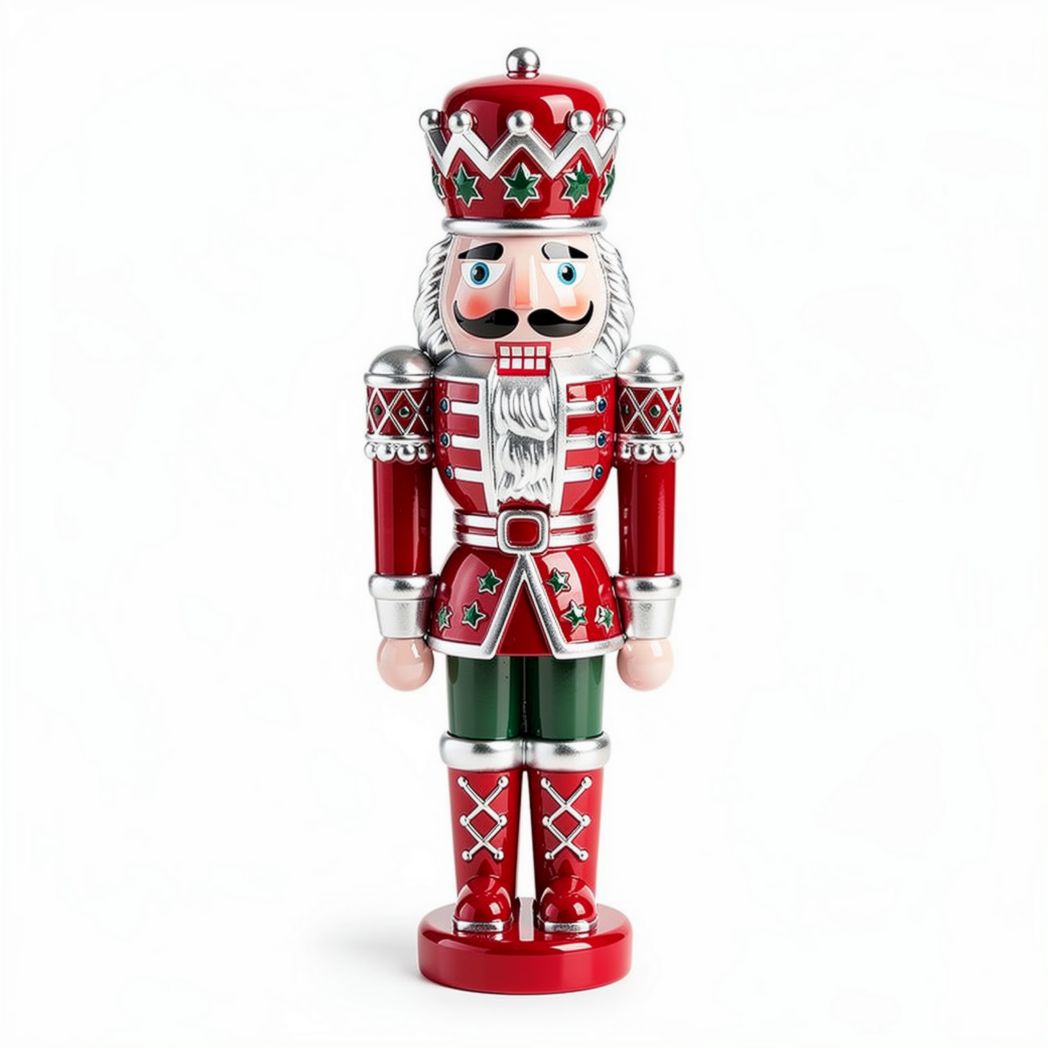 Drewniana figurka szpaka w stylu klasycznym czerwono-zielona 20 x 10 x 40cm