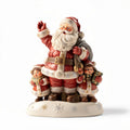 Figura świętego mikołaja z dziećmi z materiału ceramicznego 25 x 20 x 30cm
